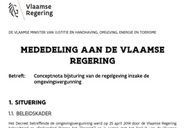 Standpunt VVSG over de conceptnota bijsturing van de regelgeving inzake de omgevingsvergunning